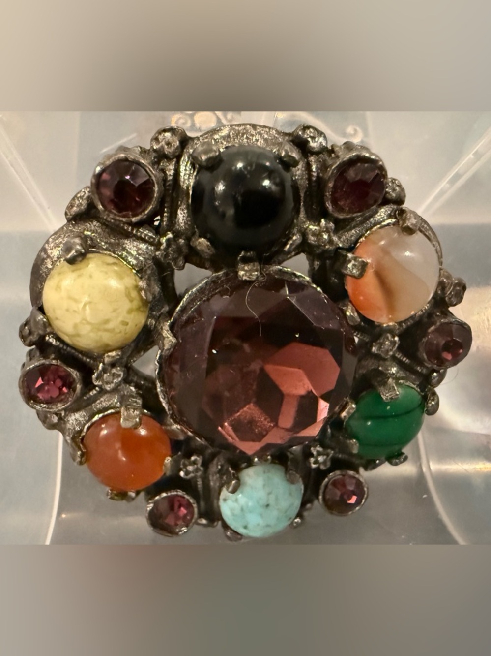 Multi-Gemstone Statement broach